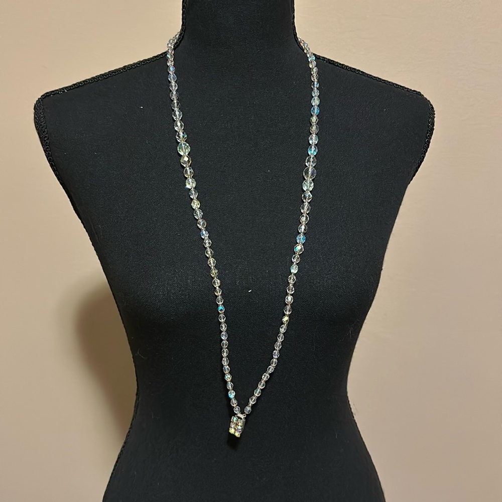 Vintage Double Stranded Crystal Necklace